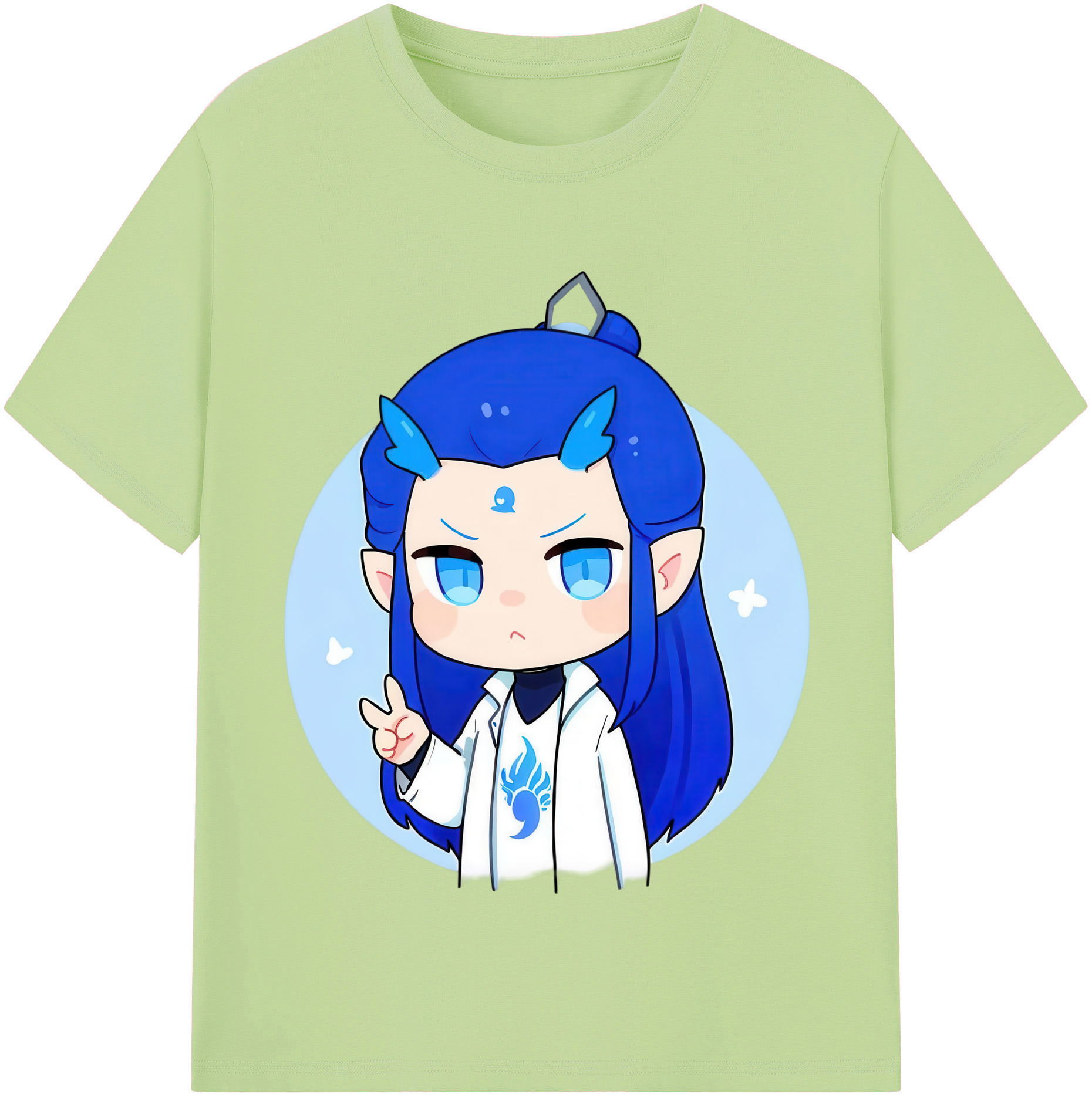 （画像用） Ne Zha 2 ナタ 魔童の大暴れ 綿100％半袖Tシャツ（フロントプリント）